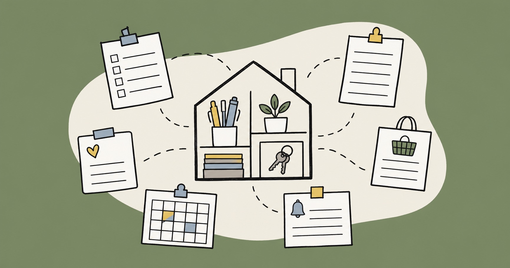 Editorial illustration for The Best Family Organizer Apps in 2026