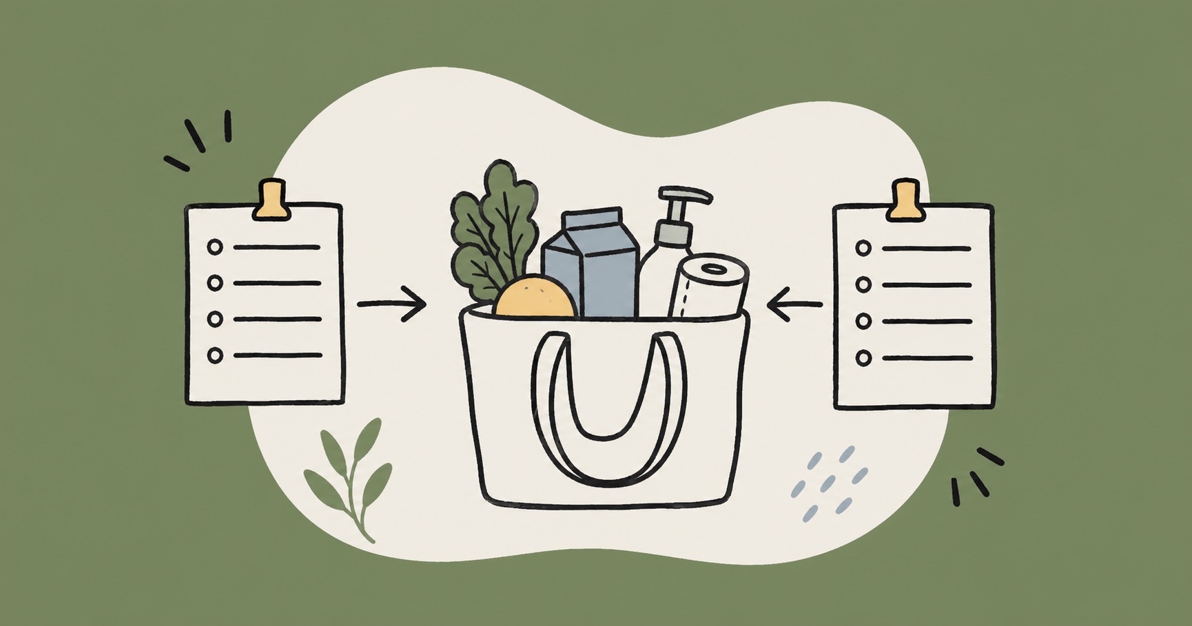 Editorial illustration for Best Shared Grocery List Apps for Families and Couples